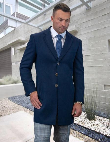 Statement Navy Overcoat