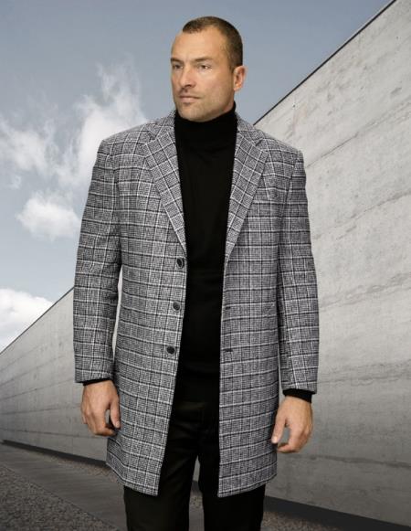 Statement Black and White and Cashmere Long Coat