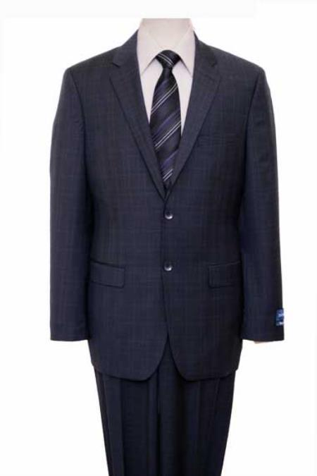 Navy Blue Plaid Suit - Blue Checkered Suit - Dark Blue Plaid Suit