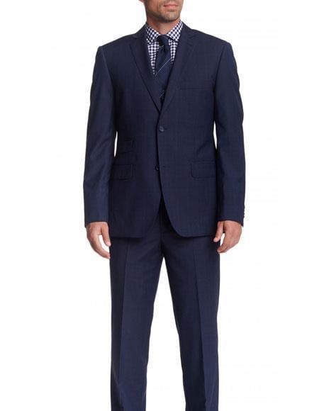 Navy Blue Plaid Suit - Blue Checkered Suit - Dark Blue Plaid Suit