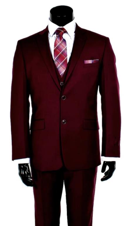 Retro Paris Suits - Retro Paris - Retro Mens Burgundy Suits