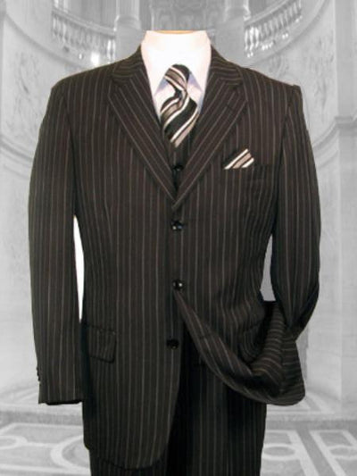 Black and White Striped Suit