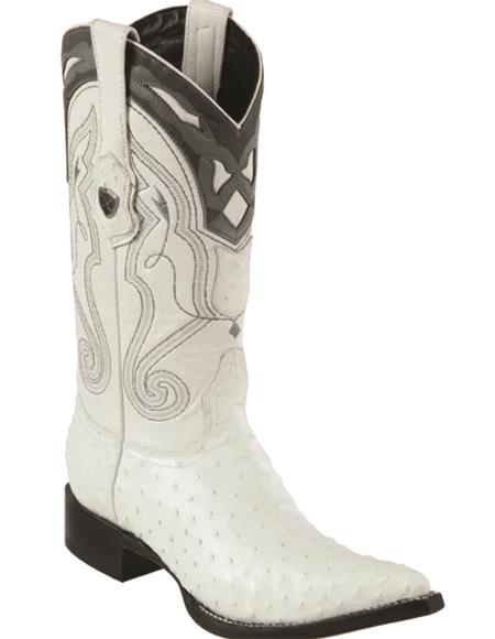 White Ostrich Pointy Toe