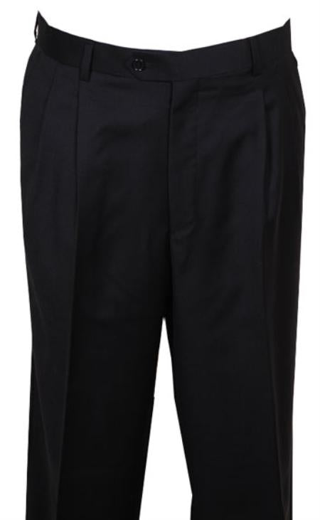 long rise big leg slacks Men's Dress Pant Black wide Leg Pleated baggy ...