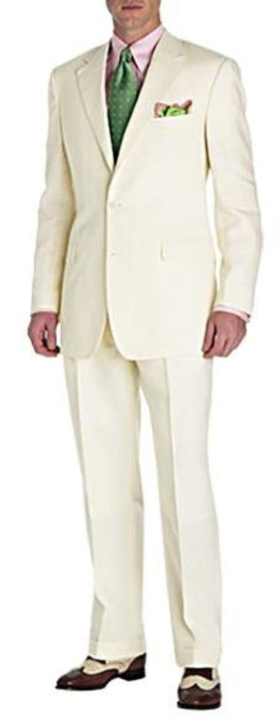 mixing dressy with casual quality Two Button Super fine all saison/tendency summer Suits For Men Cream ivory off white color mensusa