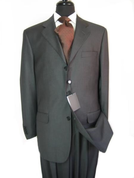 Men'S Charcoal Gray 100% Available In 2 Or 3 Buttons Style Regular Classic Cut Super 120'S Cheap Priced Business Suits Clearance Sale - Color: Dark Grey Suit