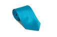 turquoise ~ Light Blue Stage Party 100% Silk Solid Necktie With Handkerchief Buy 10 of same color Tie For $25 Each-Men's Neck Ties - Mens Dress Tie - Trendy Mens Ties mensusa